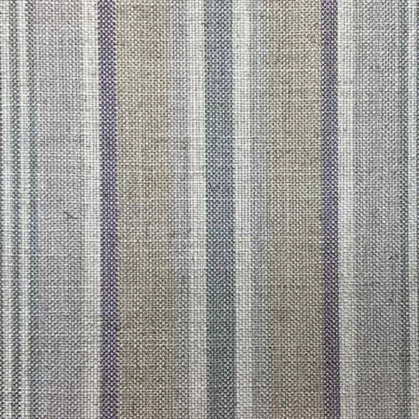 Whitendale Fabric - Sloe by multicolour striped woven fabric from Art of the Loom