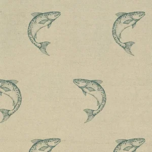 blue animal woven fabric from Art of the Loom