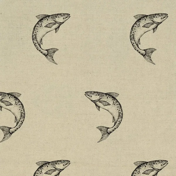 Fraser Fabric - Tar by black-grey animal woven fabric from Art of the Loom