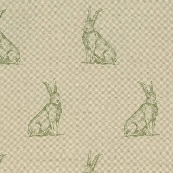 Horace Fabric - Laurel by green animal woven fabric from Art of the Loom