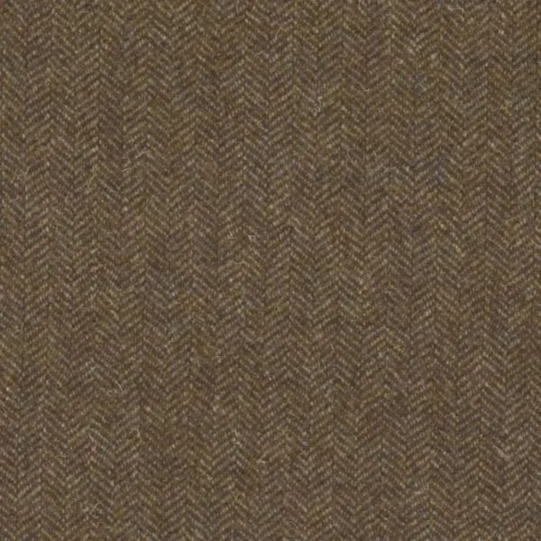 Alice Herringbone Fabric - Acorn by brown plain woolen fabric from Art of the Loom