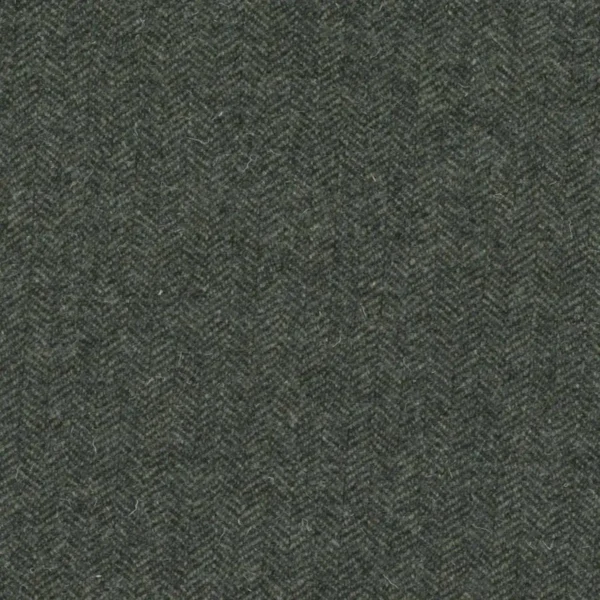 Alice Herringbone Fabric - Dark Forest by green plain woolen fabric from Art of the Loom