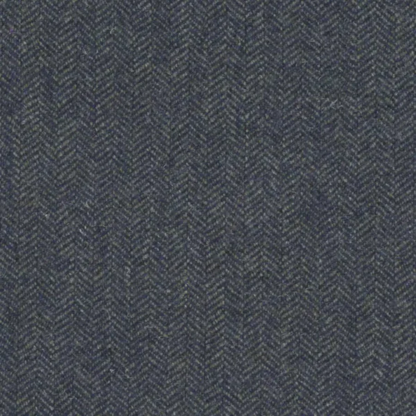 Alice Herringbone Fabric - Navy by blue plain woolen fabric from Art of the Loom