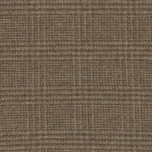 Demdike Check Fabric - Burnt Sienna by orange checked woolen fabric from Art of the Loom