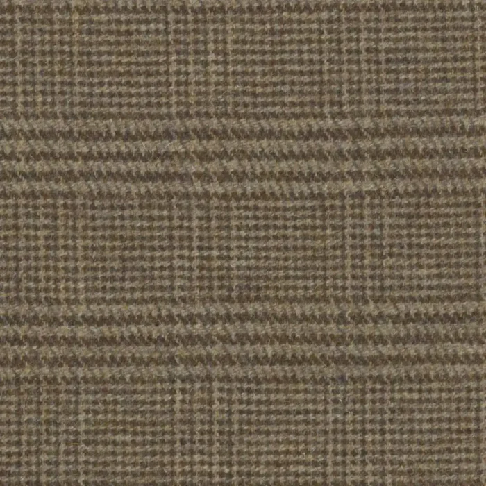 Demdike Check Fabric - Russet Brown swatch