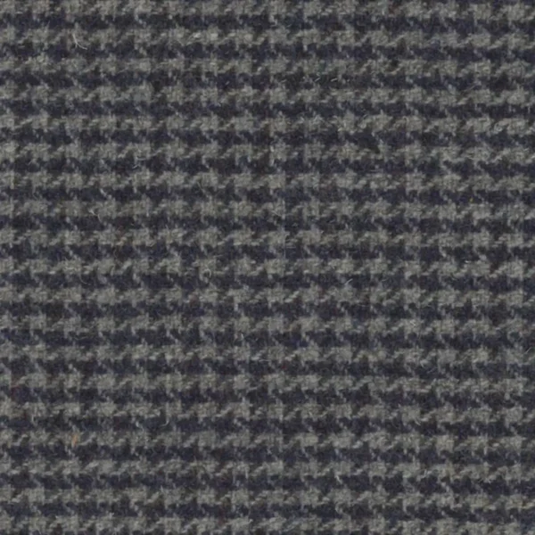 Isabel Houndstooth Fabric - Navy / Grey by blue misc woolen fabric from Art of the Loom
