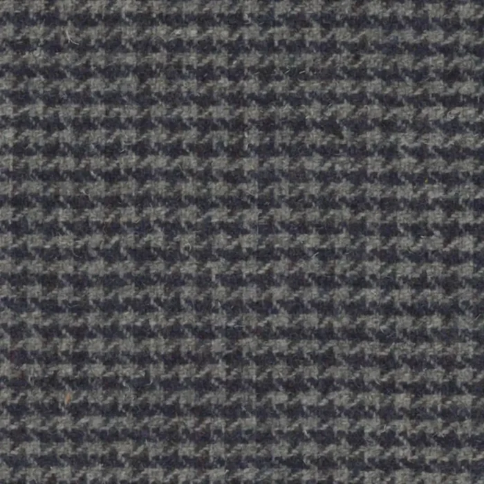 Isabel Houndstooth Fabric - Navy / Grey swatch