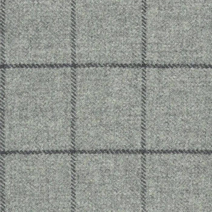 Elizabeth Windowpane Fabric - Grey / Black swatch