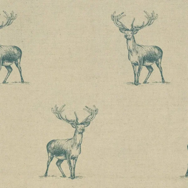 Stewart Fabric - Beck by blue animal woven fabric from Art of the Loom