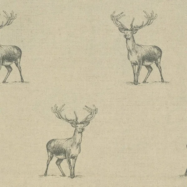 Stewart Fabric - Lead by black-grey animal woven fabric from Art of the Loom