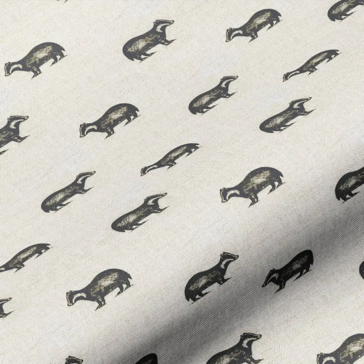 black-grey animal cotton fabric from Art of the Loom