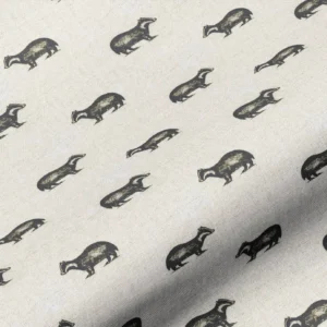black-grey animal cotton fabric from Art of the Loom
