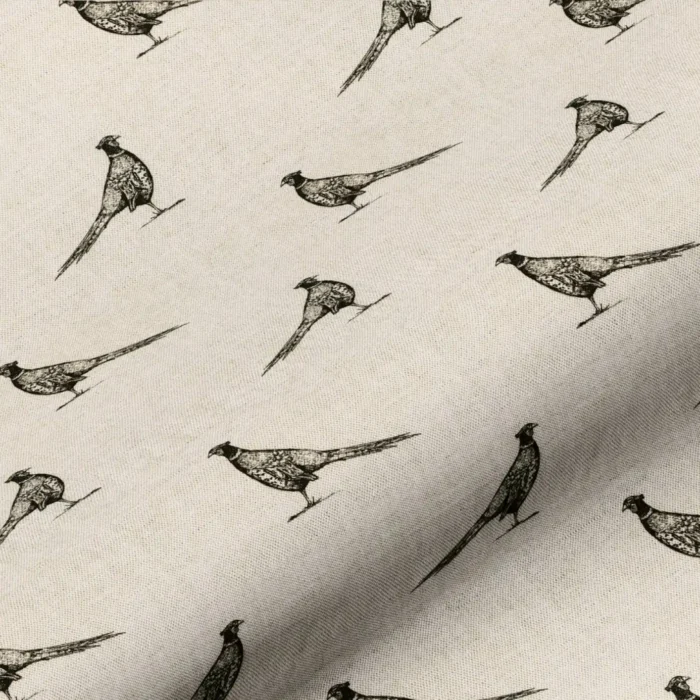 Frank Fabric - Black / Linen swatch