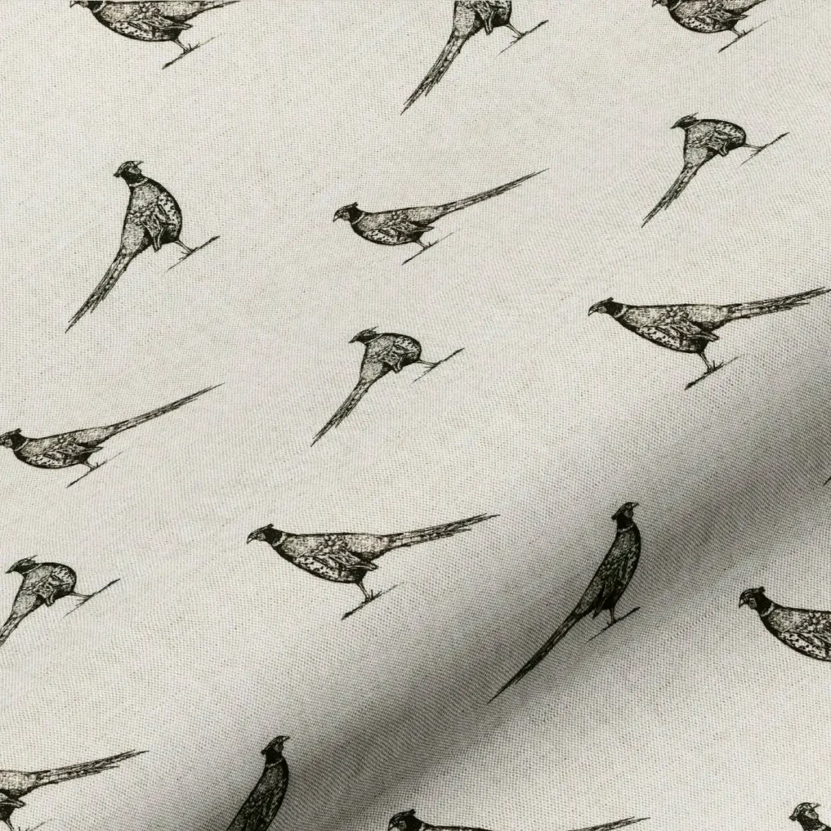 Frank Fabric - Black / Natural by black-grey animal cotton fabric from Art of the Loom