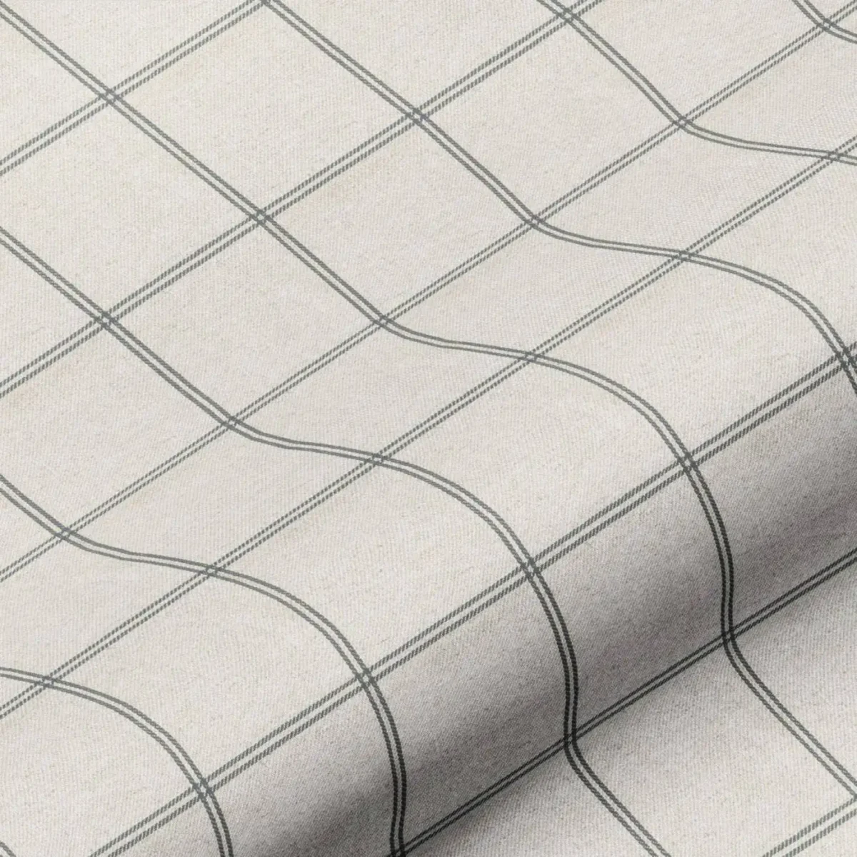 black-grey checked cotton fabric from Art of the Loom