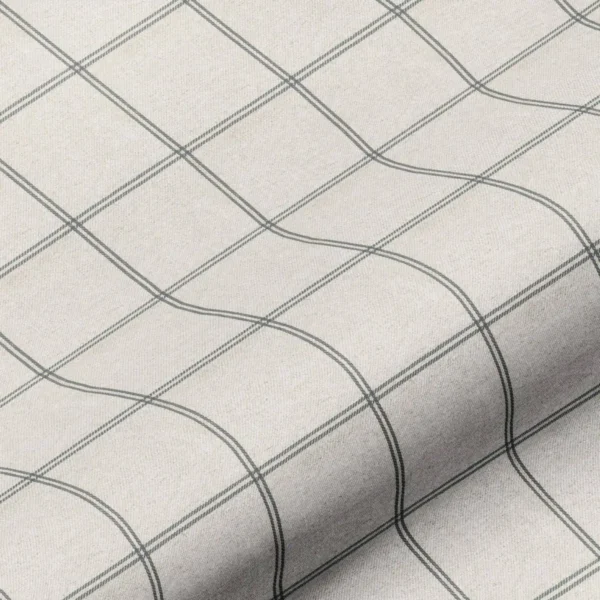 black-grey checked cotton fabric from Art of the Loom