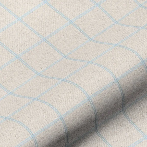blue checked cotton fabric from Art of the Loom