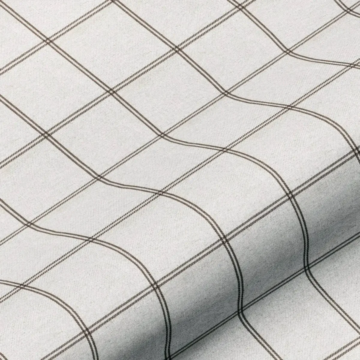 brown checked cotton fabric from Art of the Loom