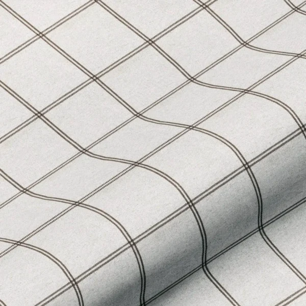 Galway Check Fabric - Mocha by brown checked cotton fabric from Art of the Loom