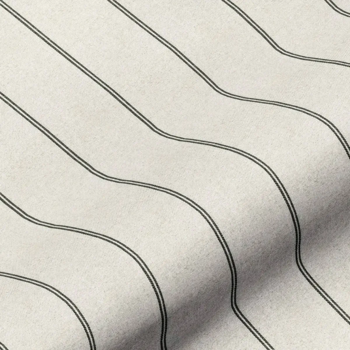 black-grey striped cotton fabric from Art of the Loom