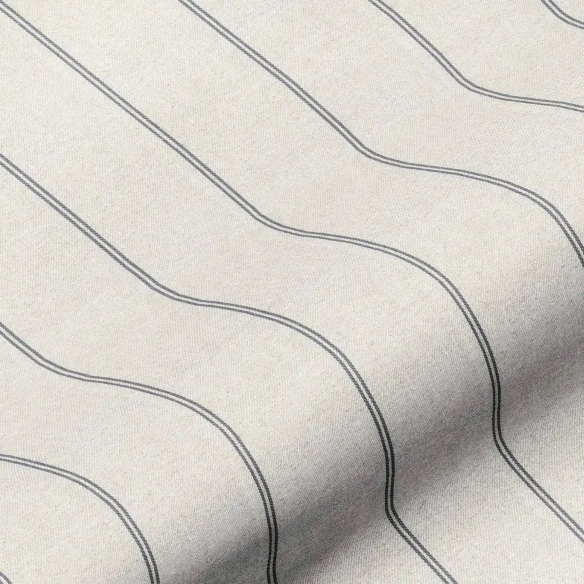 black-grey striped cotton fabric from Art of the Loom