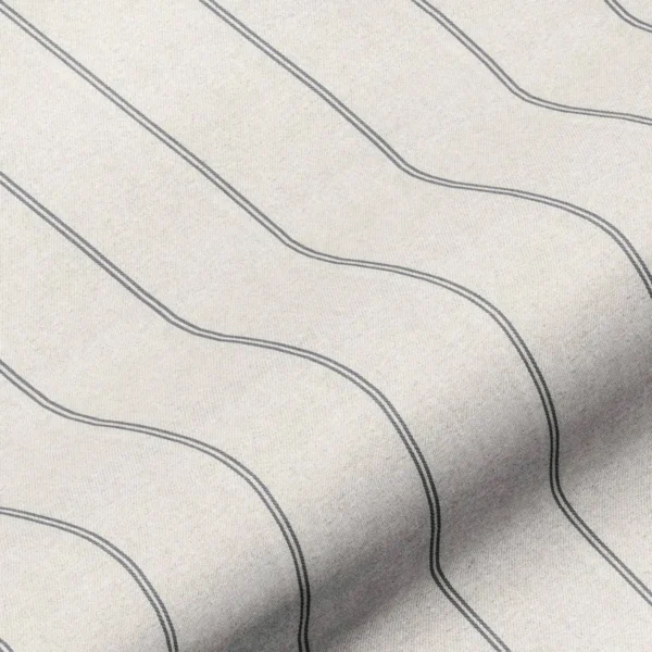 Galway Stripe Fabric - Charcoal by black-grey striped cotton fabric from Art of the Loom