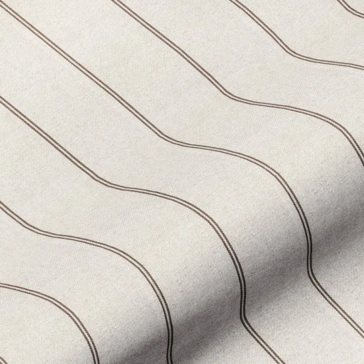 Galway Stripe Fabric - Mocha by brown striped cotton fabric from Art of the Loom