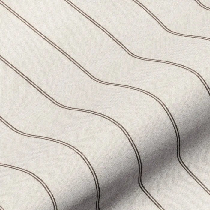 Galway Stripe Fabric - Mocha swatch