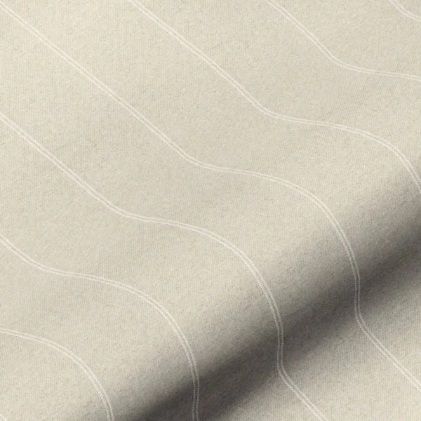 Galway Stripe Fabric - Natural by neutral striped cotton fabric from Art of the Loom