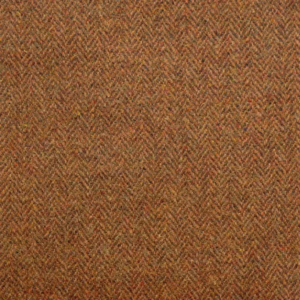 Herringbone Fabric - Burnt Umber by orange plain woolen fabric from Art of the Loom