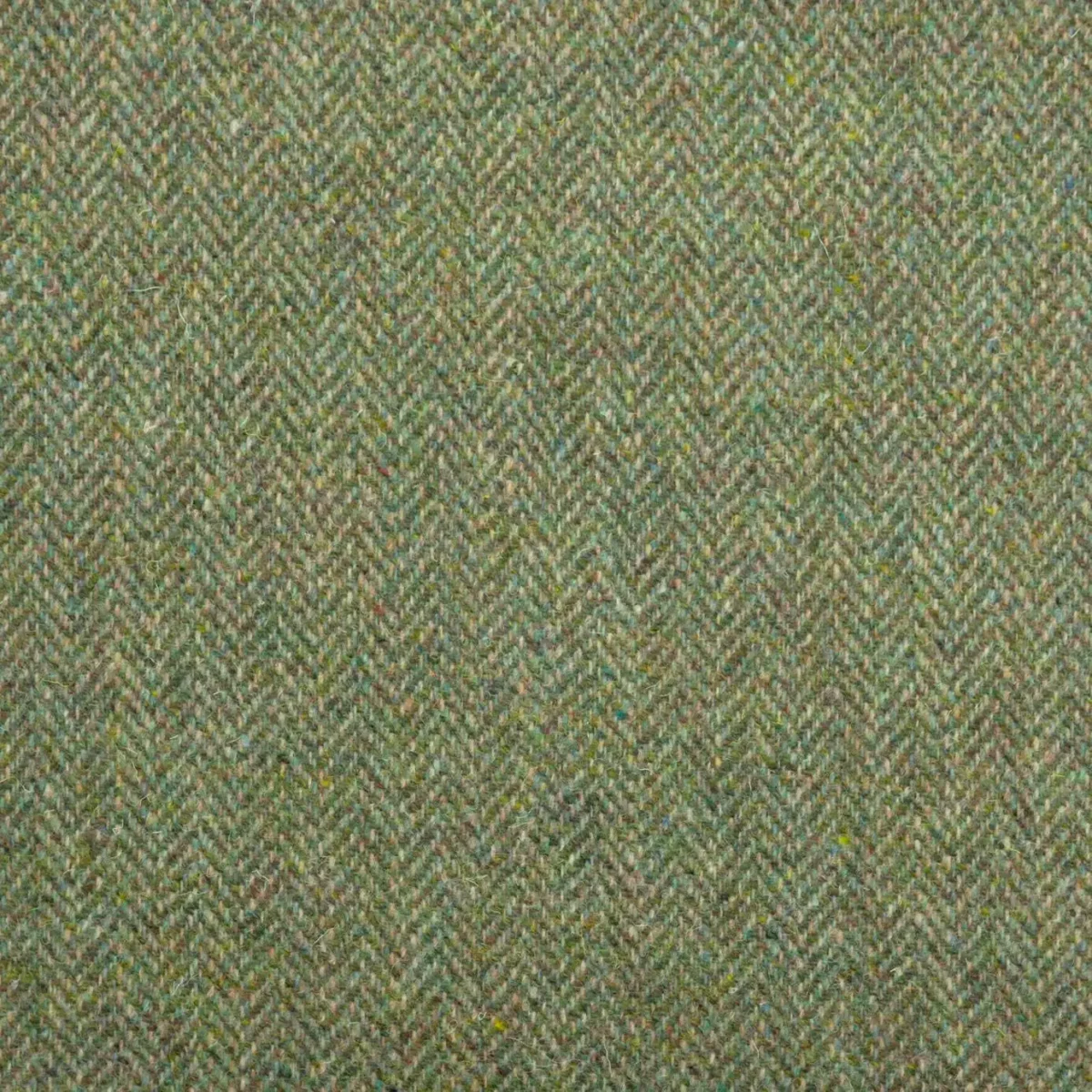 Herringbone Fabric - Mountain Bracken by green plain woolen fabric from Art of the Loom