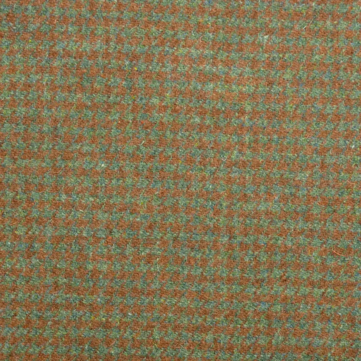 Houndstooth Fabric - Mountain Bracken by green checked woolen fabric from Art of the Loom