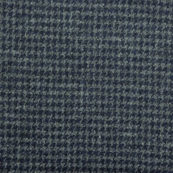 Houndstooth Fabric - Ocean Spray by blue checked woolen fabric from Art of the Loom