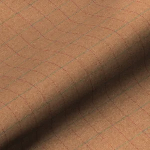 orange checked woolen fabric from Art of the Loom