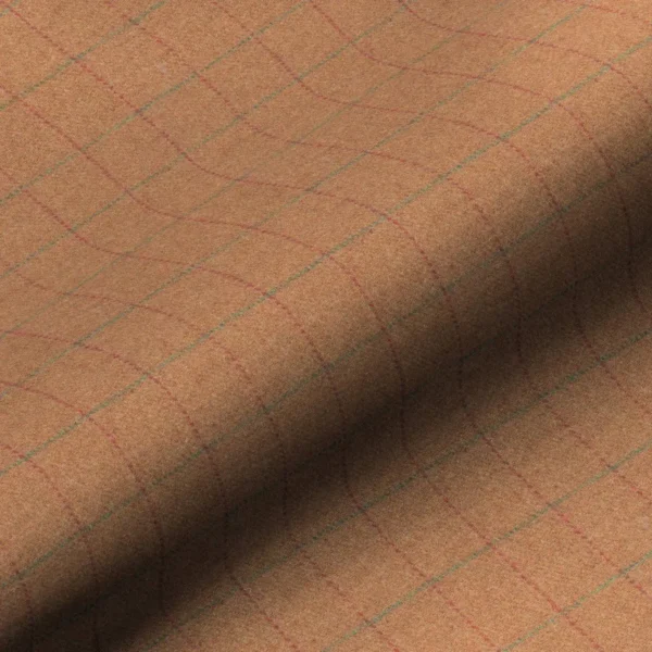 orange checked woolen fabric from Art of the Loom
