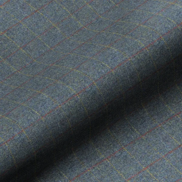 blue checked woolen fabric from Art of the Loom