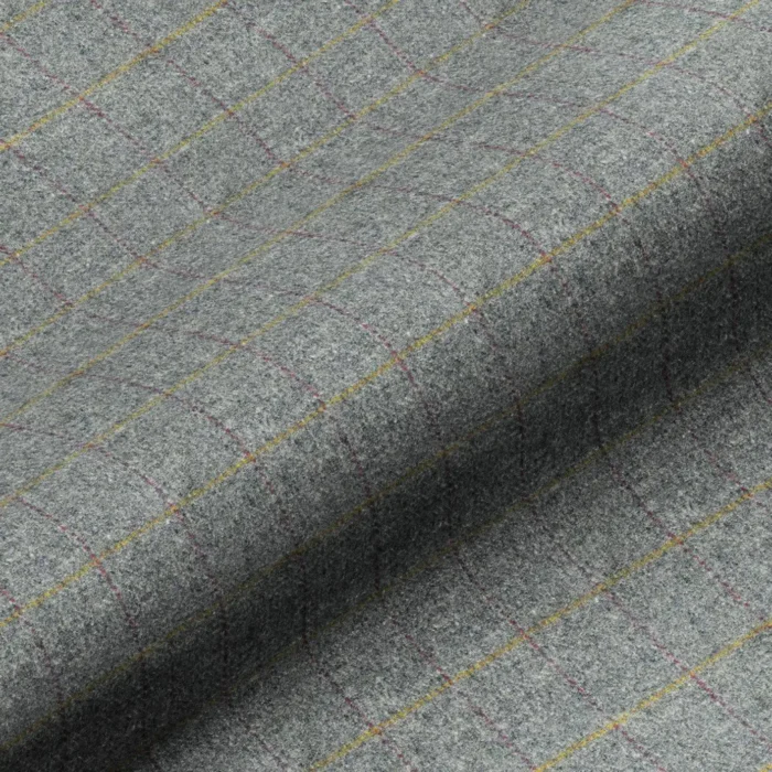 Huntsman Check Fabric - Slate Grey fabric swatch HUNTSMANCHECKSLATEGREY