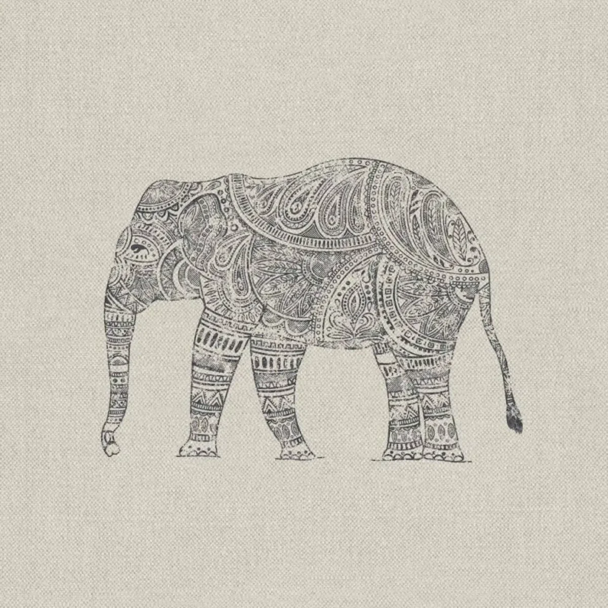 Shola Fabric - Colour 3 by black-grey animal printed fabric from Art of the Loom