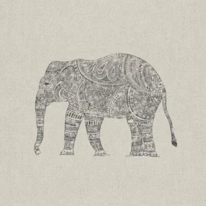 black-grey animal printed fabric from Art of the Loom