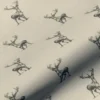black-grey animal linen fabric from Art of the Loom
