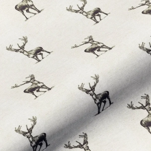 black-grey animal cotton fabric from Art of the Loom