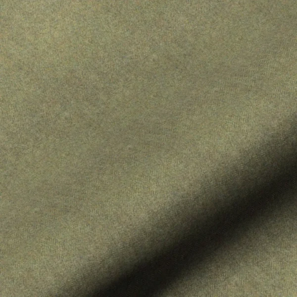 Wool Herringbone Fabric - Moss by green plain woolen fabric from Art of the Loom