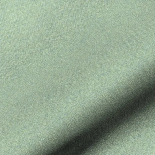 Wool Herringbone Fabric - Seagrass by green plain woolen fabric from Art of the Loom