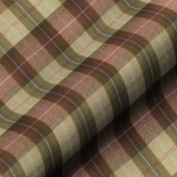 brown checked woolen fabric from Art of the Loom