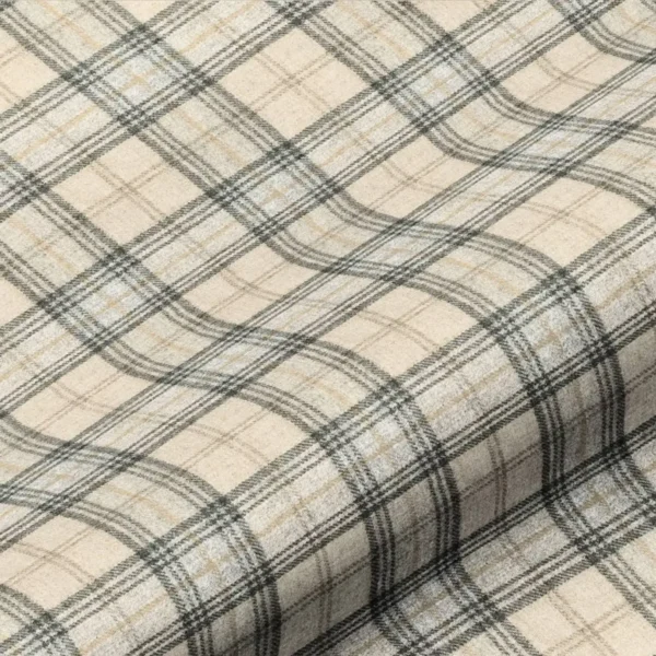 Wool Plaid Fabric - Bamburgh by blue checked woolen fabric from Art of the Loom