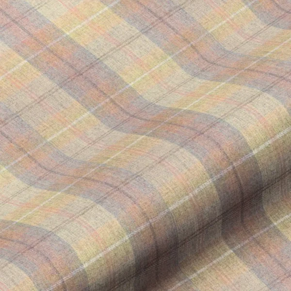 Wool Plaid Fabric - Polperro by blue checked woolen fabric from Art of the Loom