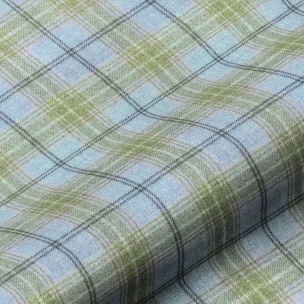 Wool Plaid Fabric - Salcombe by blue checked woolen fabric from Art of the Loom