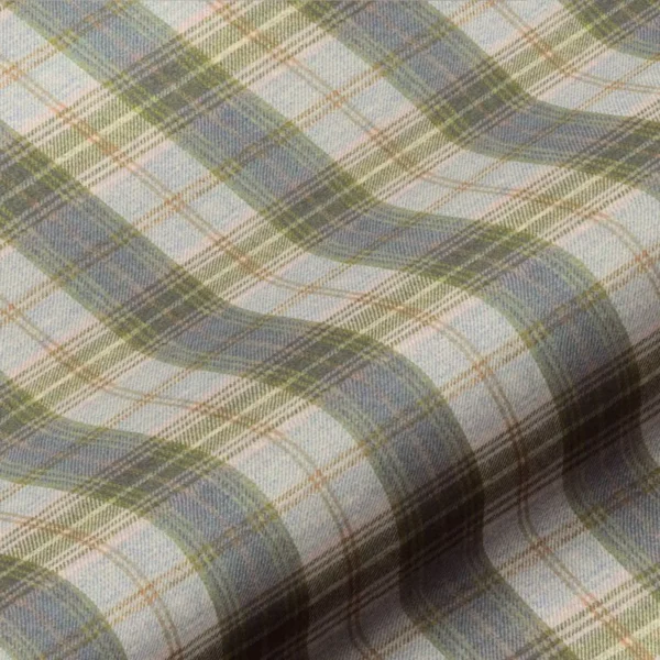 Wool Plaid Fabric - Saltburn by green checked woolen fabric from Art of the Loom