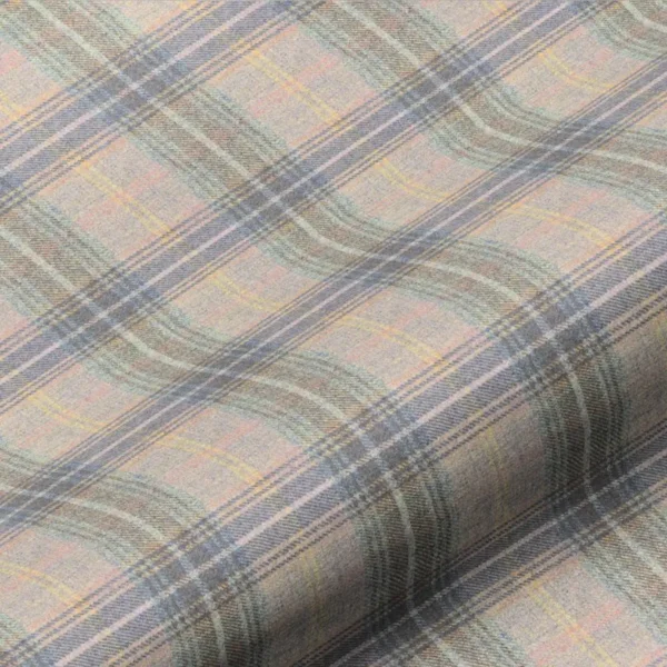 Wool Plaid Fabric - Scarista by blue checked woolen fabric from Art of the Loom