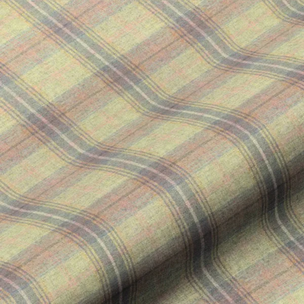 Wool Plaid Fabric - Tobermory by blue checked woolen fabric from Art of the Loom